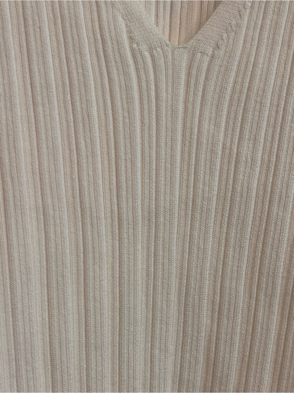 Cache White Ribbed V-Neck Tank Top - Picture 3 of 5